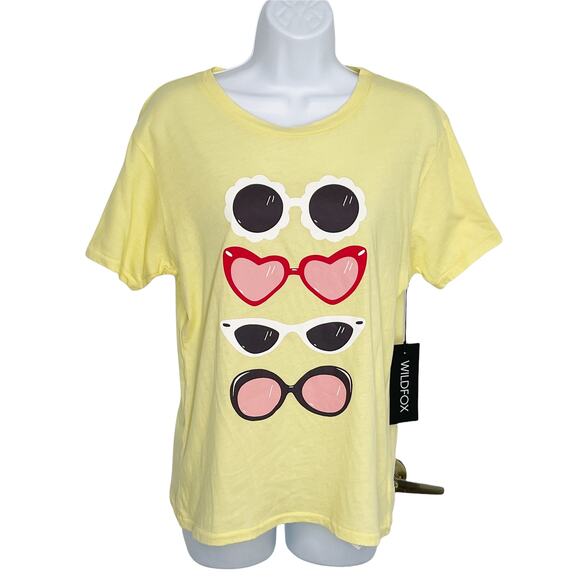 Wildfox Sunnies KeKe Short Sleeve Graphic Tee Medium NEW - Picture 1 of 11